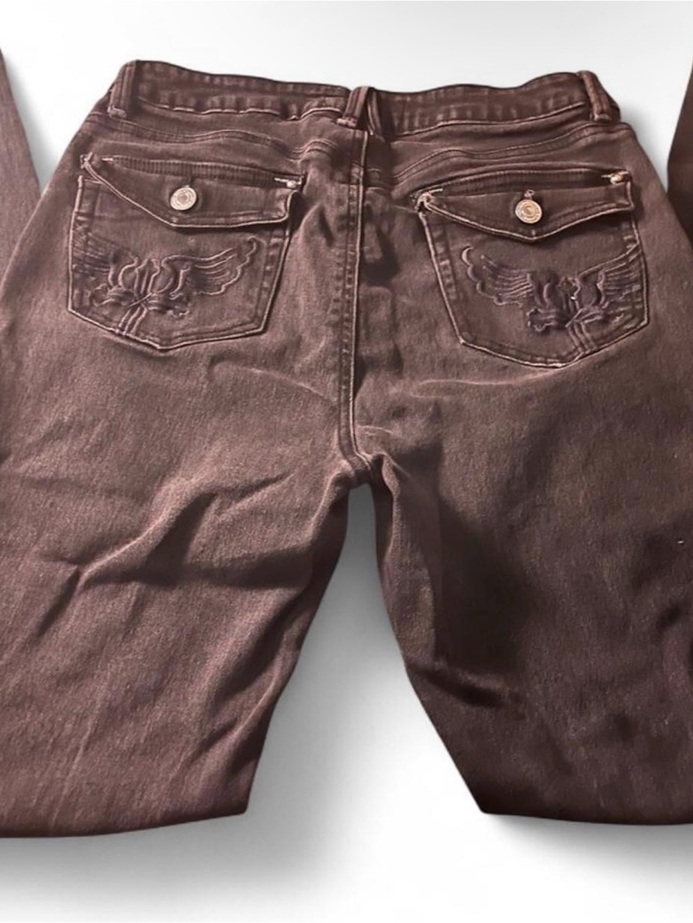 Women’s Black Embroidered Pocket Jeans (jeans are black not brown)
